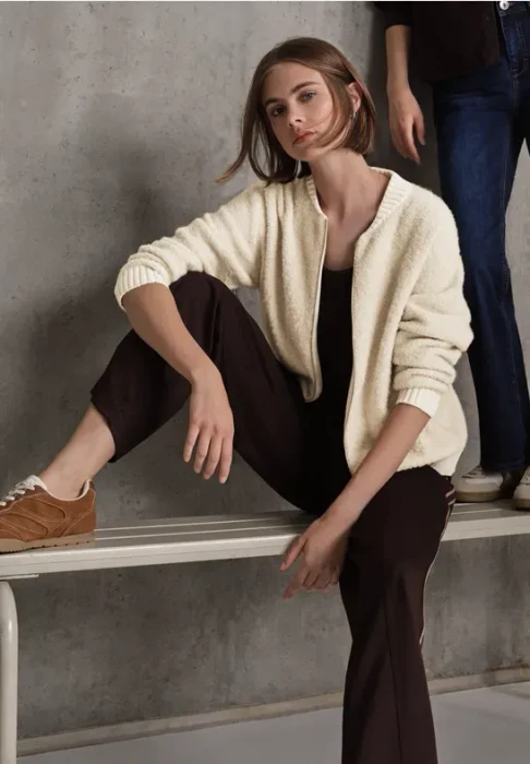 Street One Studio Cosy Boucle Cardigan Jacke soft beige (Damen)