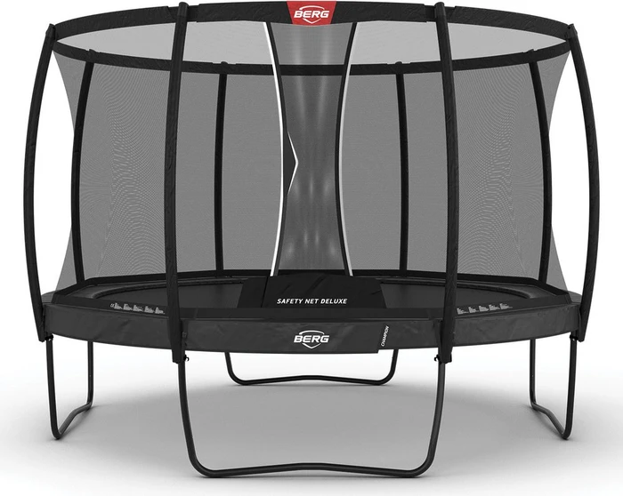 Berg Champion Regular mit Sicherheitsnetz 380cm Trampolin grau