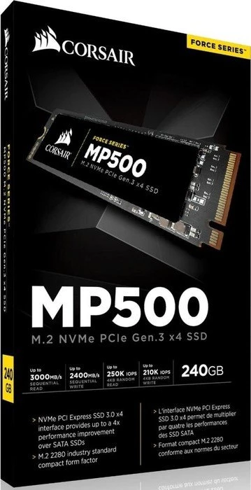 Corsair Force Series MP500 240GB, M.2 2280 / M-Key / PCIe 3.0 x4