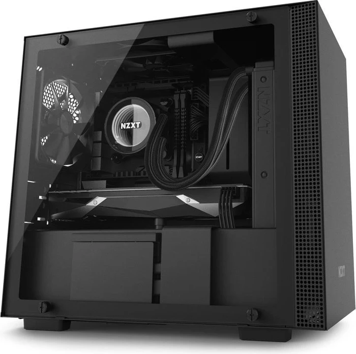 NZXT H200i, schwarz, Glasfenster, Mini-ITX