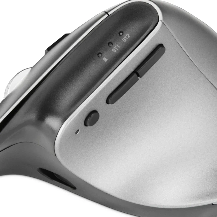 Hama EMW-700 Vertical Ergonomic Multi Device Mouse, grau/schwarz, USB/Bluetooth
