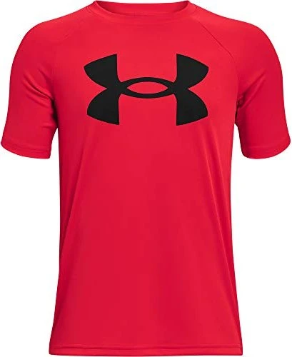 Under Armour Tech Big Logo Funktionsshirt kurzarm rot/schwarz (Junior)