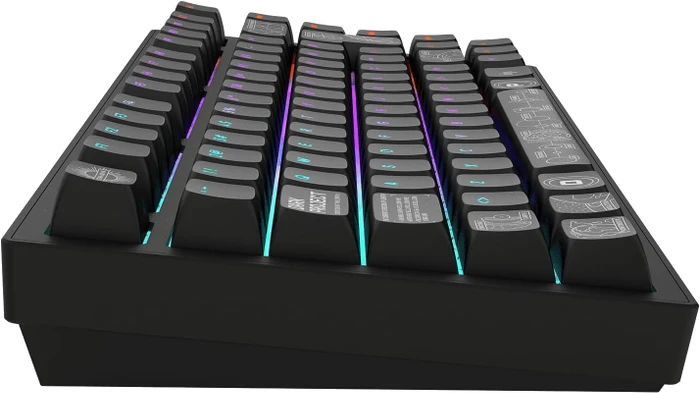 Dark Project ALU81A Terra Nova Wireless Gaming Keyboard, schwarz, LEDs RGB, g3ms Moonstone, USB/Bluetooth, DE