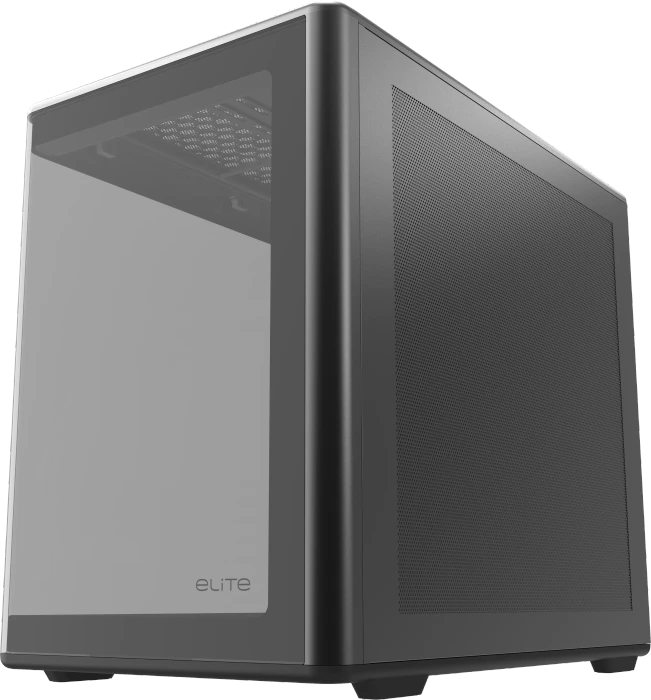 Cooler Master Elite 600 Black, schwarz, Glasfenster