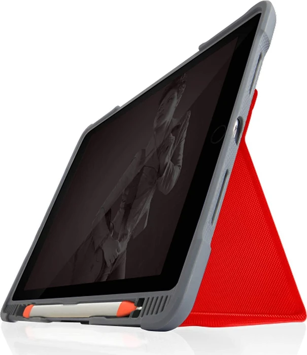 STM Dux Plus Duo rot/transparent, iPad 10.2" 7th/8th/9th gen