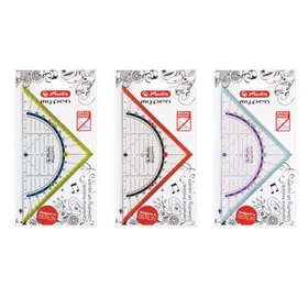Herlitz my.pen Geodreieck 16cm, gelb/rot/transparent/blau
