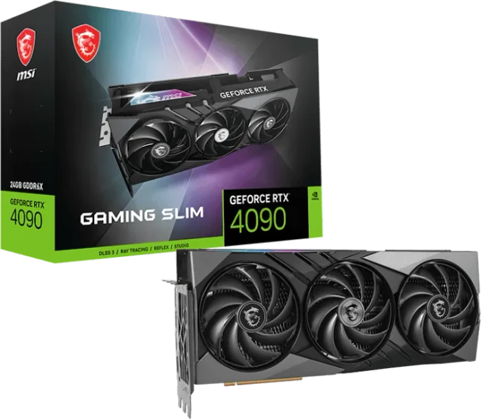MSI GeForce RTX 4090 Gaming X Slim 24G, 24GB GDDR6X, 2x HDMI, 2x DP
