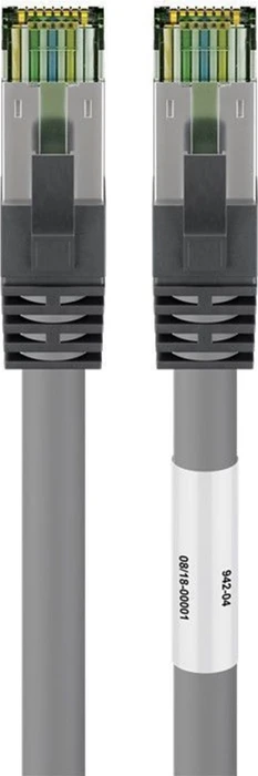 goobay Patchkabel, Cat8.1, S/FTP, RJ-45/RJ-45, 3m, grau