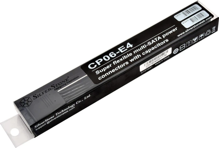 SilverStone CP06-E4, SATA Adapter Kabel, 1 auf 4 SATA Stecker (Super Flexibel), 2x 2200µF Kondensatoren