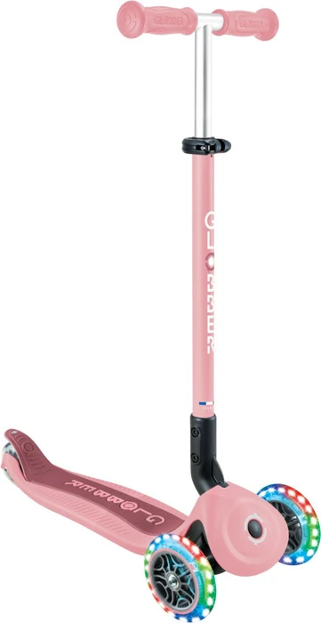 Globber Go Up Active Lights 360° Kickboard pale rosa