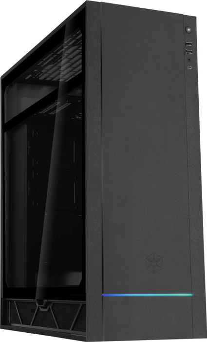 SilverStone Alta F1 Black, schwarz, Glasfenster