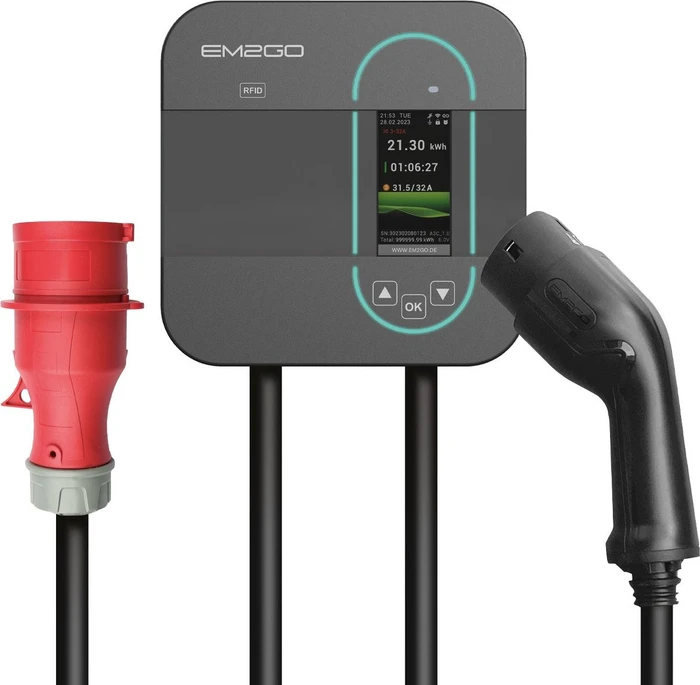 EM2GO AC Wallbox Home Power 11kW, 6.5m Ladekabel