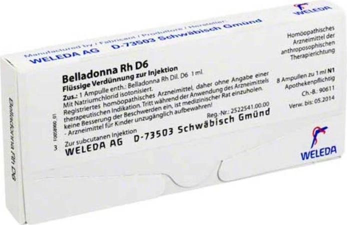 Weleda Belladonna RH D6 Ampullen Ampullen, 8ml (8x 1ml)