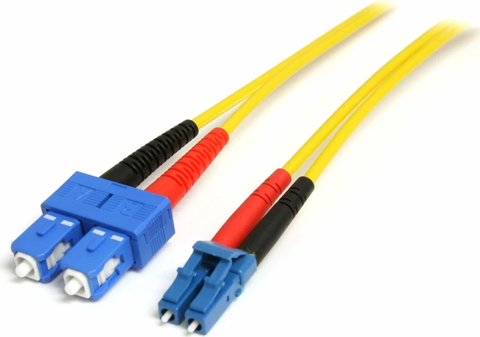 StarTech LWL Duplex Kabel, OS1, 2x LC Stecker/2x SC Stecker, 10m, gelb (SMFIBLCSC10)