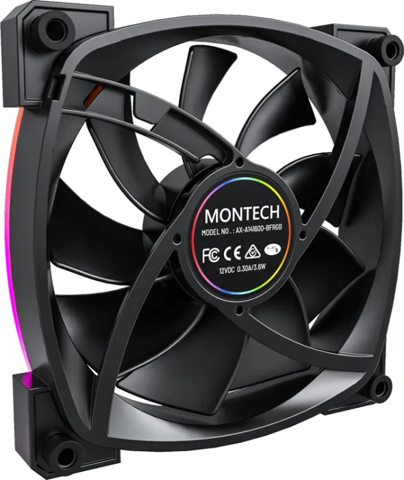 Montech AX140 PWM ARGB schwarz, 140mm