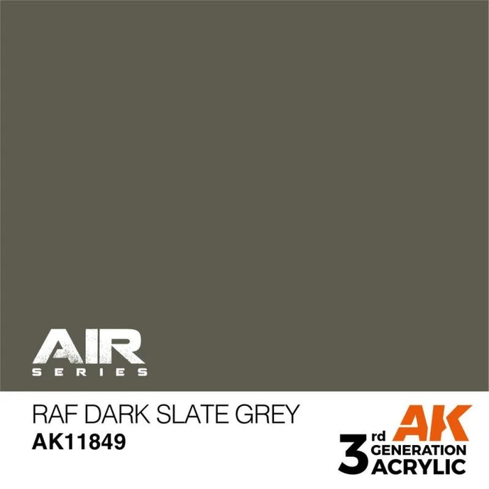 AK-Interactive 3rd Gen Acrylic Colors Air Series RAF dark slate grey, 17ml