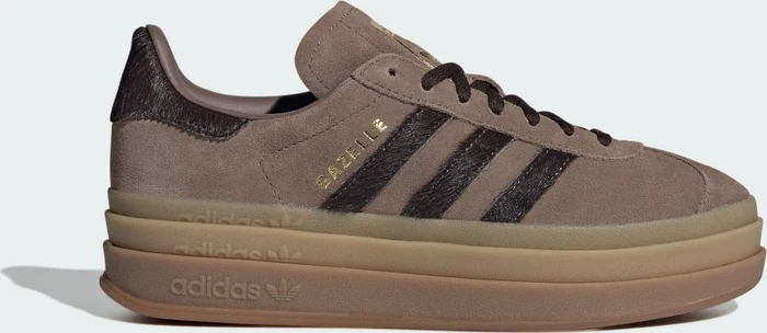 adidas Gazelle Bold earth strata/aurora coffee/gold metallic (Damen)