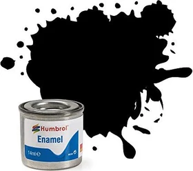 Humbrol Enamel Paint 33 black matt, 14ml