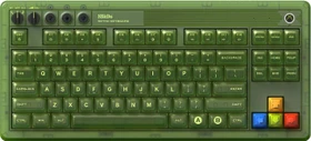 8BitDo Retro 87 Mechanical Keyboard, Xbox Edition, grün, Kailh Box Jellyfish X, USB/Bluetooth, US