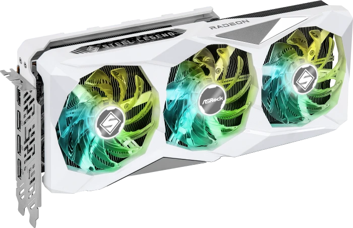 ASRock Radeon RX 7700 XT Steel Legend 12GB OC, RX7700XT SL 12GO, 12GB GDDR6, HDMI, 3x DP