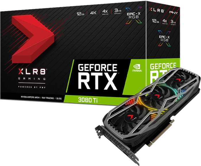 PNY GeForce RTX 3080 Ti XLR8 Gaming Revel, 12GB GDDR6X, HDMI, 3x DP