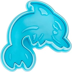 Städter Präge-Ausstecher mit Auswerfer Delfin 6.5cm blau