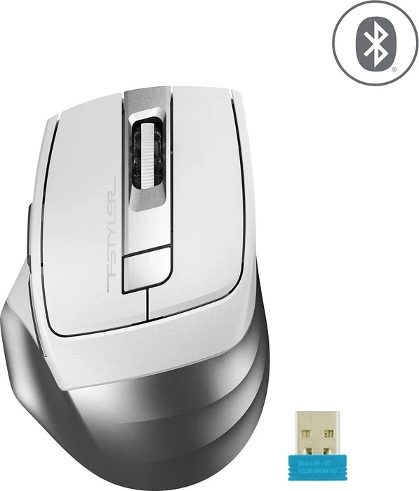 A4Tech FSTYLER Collection FB35 Wireless Dual-Mode Mouse Icy White, USB/Bluetooth
