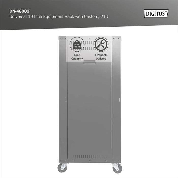 Digitus Audio Video Rack 19" AVS/Equipment Rack 21HE, mit Rollen, unmontiert, RAL 9005, 460mm tief