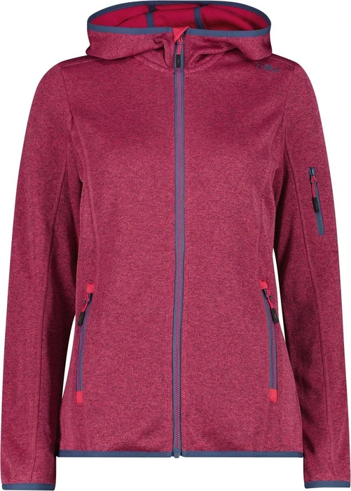 CMP Knit Tech Fleece Mesh Hoody Jacke magenta/darker (Damen)