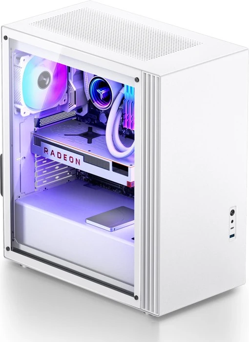 Jonsbo U6 White, weiß, Glasfenster