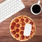 Mustard Pizza Mat Mousepad rund, 190mm, Salami-Pizza-Style, rot/gelb Vorschaubild
