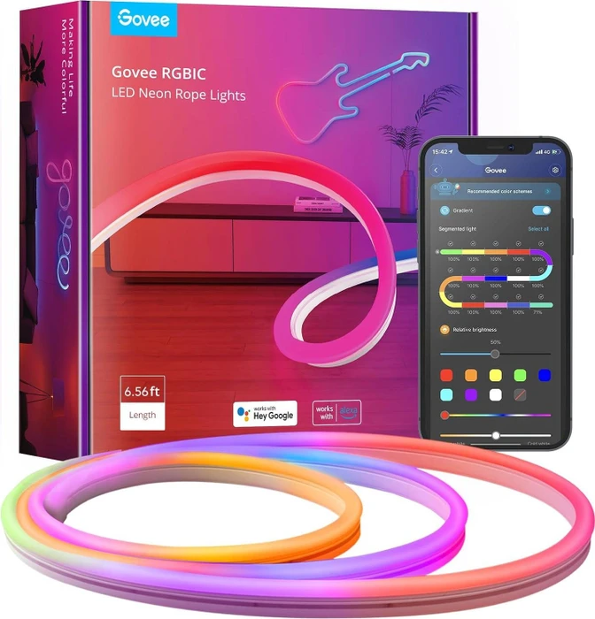 Govee RGBIC Neon Rope Light LED-Streifen 3m