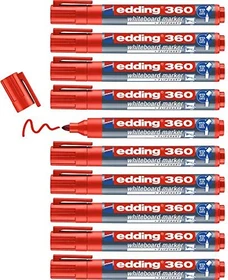 edding 360 Whiteboardmarker rot, 10er-Pack