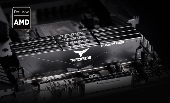 TeamGroup T-Force VULCANα schwarz UDIMM 16GB, DDR5-6000, CL30-36-36-76, X8