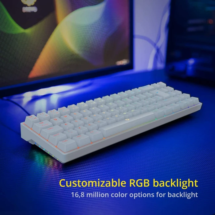 Drevo Calibur V2 TE PC/Mac, LEDs RGB, weiß, Gaote Outemu BLUE, USB, UK