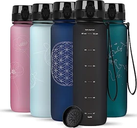 720°DGREE uberBottle softTouch Trinkflasche 1l onyx black