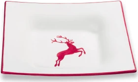 Gmundner Keramik Bordeauxroter Hirsch Suppenschale Trend 20x20cm