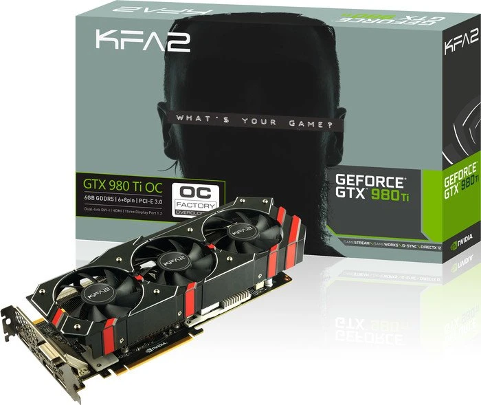 KFA2 GeForce GTX 980 Ti OC, 6GB GDDR5, DVI, HDMI, 3x DP