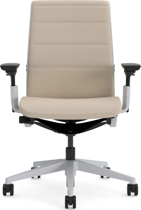 Steelcase Think Bürostuhl mit Armlehnen, beige/weiß
