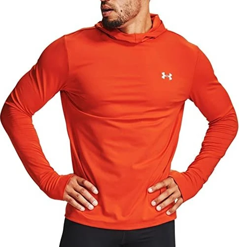 Under Armour Qualifier Ignight ColdGear Hoodie Laufshirt langarm orange (Herren)