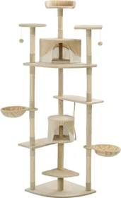 vidaXL Katzen-Kratzbaum Sisal, 203cm, beige/braun