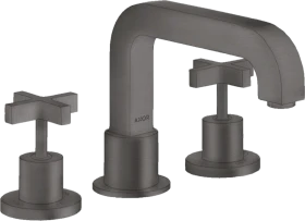 Hansgrohe Axor Citterio 3-Loch Wannenrandarmatur mit Kreuzgriffen brushed black chrome