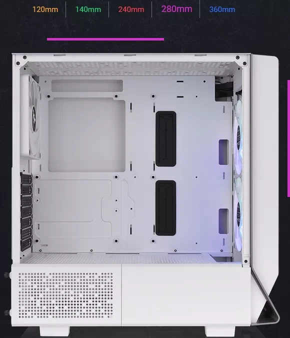Thermaltake Ceres 300 TG ARGB Snow Edition, weiß, Glasfenster