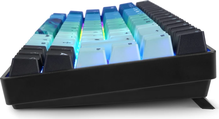 Sharkoon Skiller SGK50 S3 Ultimate Set, PBT, blau/schwarz, LEDs RGB, hot-swap, Gateron G Pro 3.0 YELLOW, USB, DE