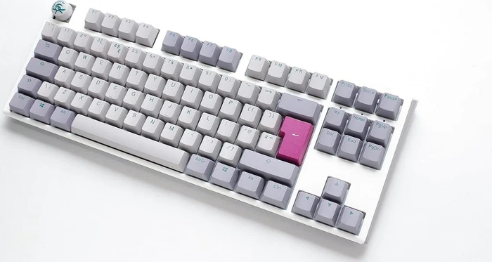 Ducky One 3, Mist Grey, TKL, PBT, LEDs RGB, MX RGB ERGO CLEAR, USB, UK