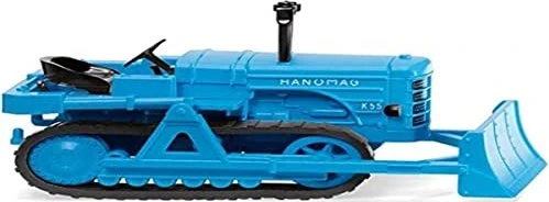 Wiking Hanomag K55 Raupenschlepper mit Räumschild hellblau