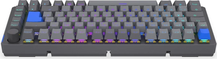 Endorfy Thock V2 75% Wireless, PBT, grau, LEDs RGB, hot-swap, Endorfy YELLOW, USB/Bluetooth, DE