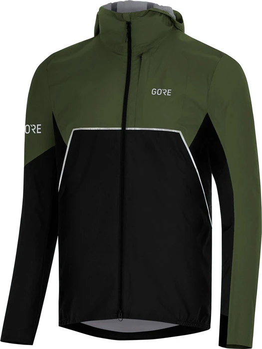Gore Wear R7 Partial Gore-Tex Infinium Laufjacke black/utility green (Herren)