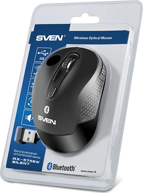 Sven RX-575SW Wireless Mouse schwarz, USB/Bluetooth