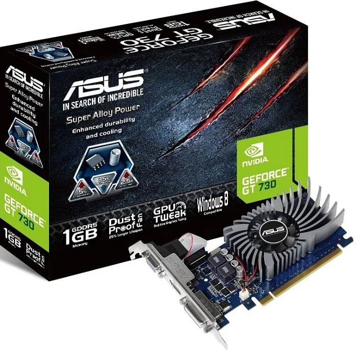 ASUS GeForce GT 730, GT730-2GD5-BRK, 2GB GDDR5, VGA, DVI, HDMI
